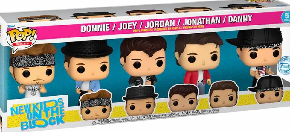 New Kids on the Block - Donnie, Joey, Jordan, Jonathan & Danny Pop! Vinyl Figure 5-Pack
