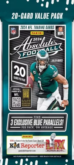 NFL Football - 2024 Panini Absolute Football Trading Cards Fat Pack (20 Cards)