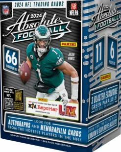 NFL Football - 2024 Panini Absolute Football Trading Cards Blaster Box (6 Packs / 66 Cards)