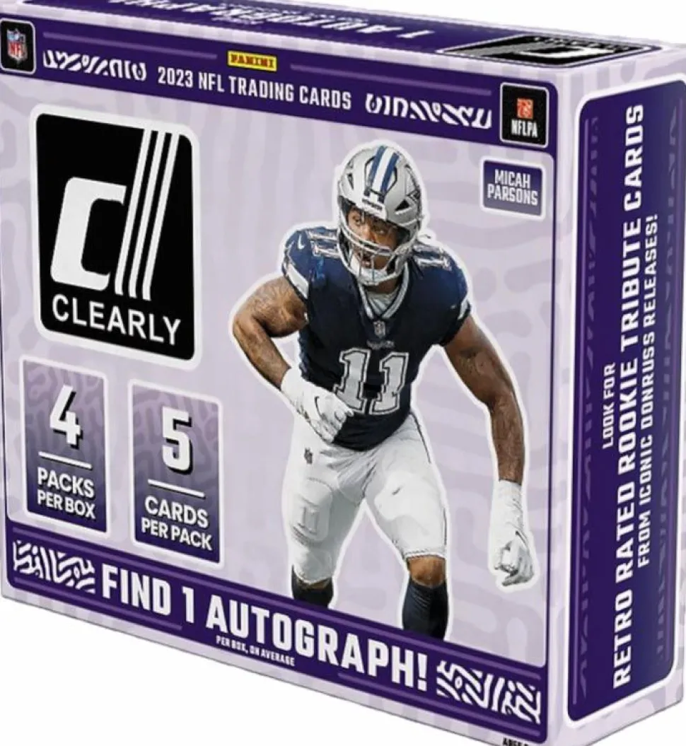 NFL Football - 2023 Panini Clearly Donruss Football Trading Cards Box (Display of 4)