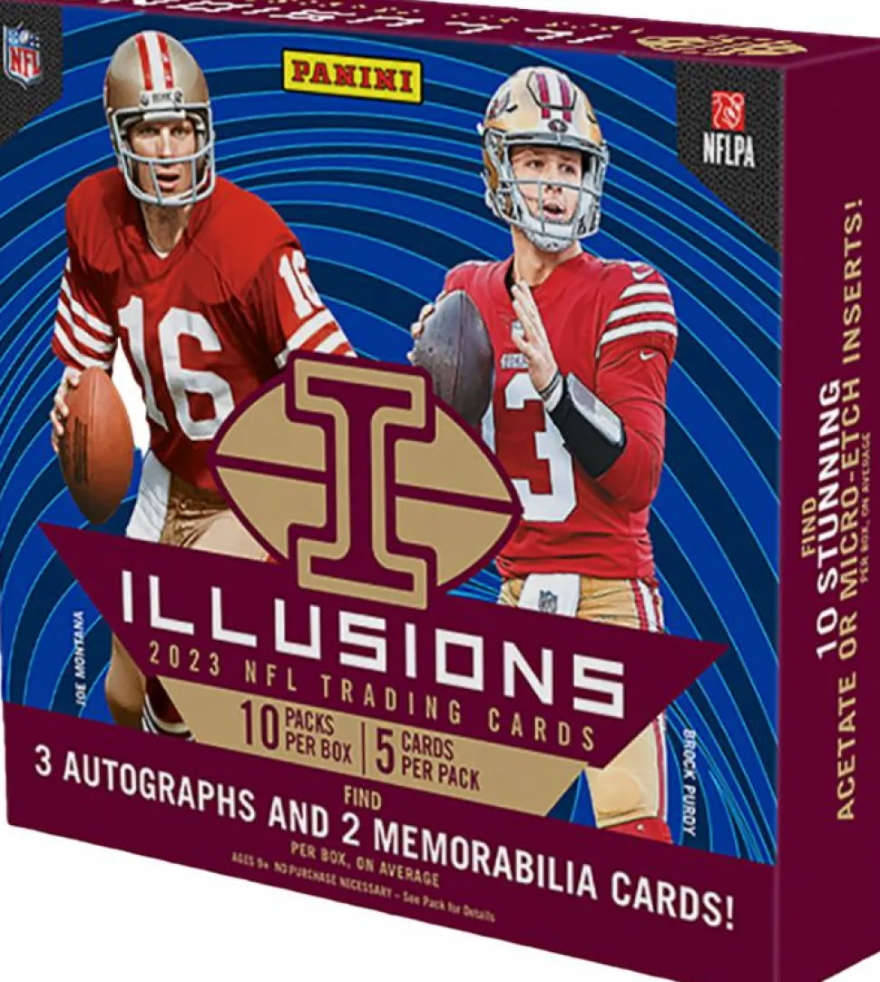 NFL Football - 2023 Panini Illusions Football Hobby Trading Cards Box (Display of 10)