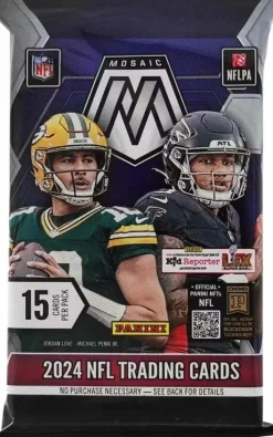 NFL Football - 2024 Panini Mosaic Football International Trading Cards Hobby Pack (5 Cards)