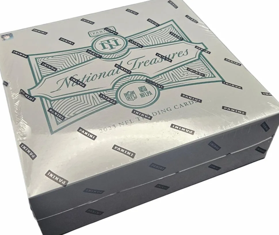 NFL Football - 2023 Panini National Treasures Football Trading Cards Hobby Box (Display of 1)