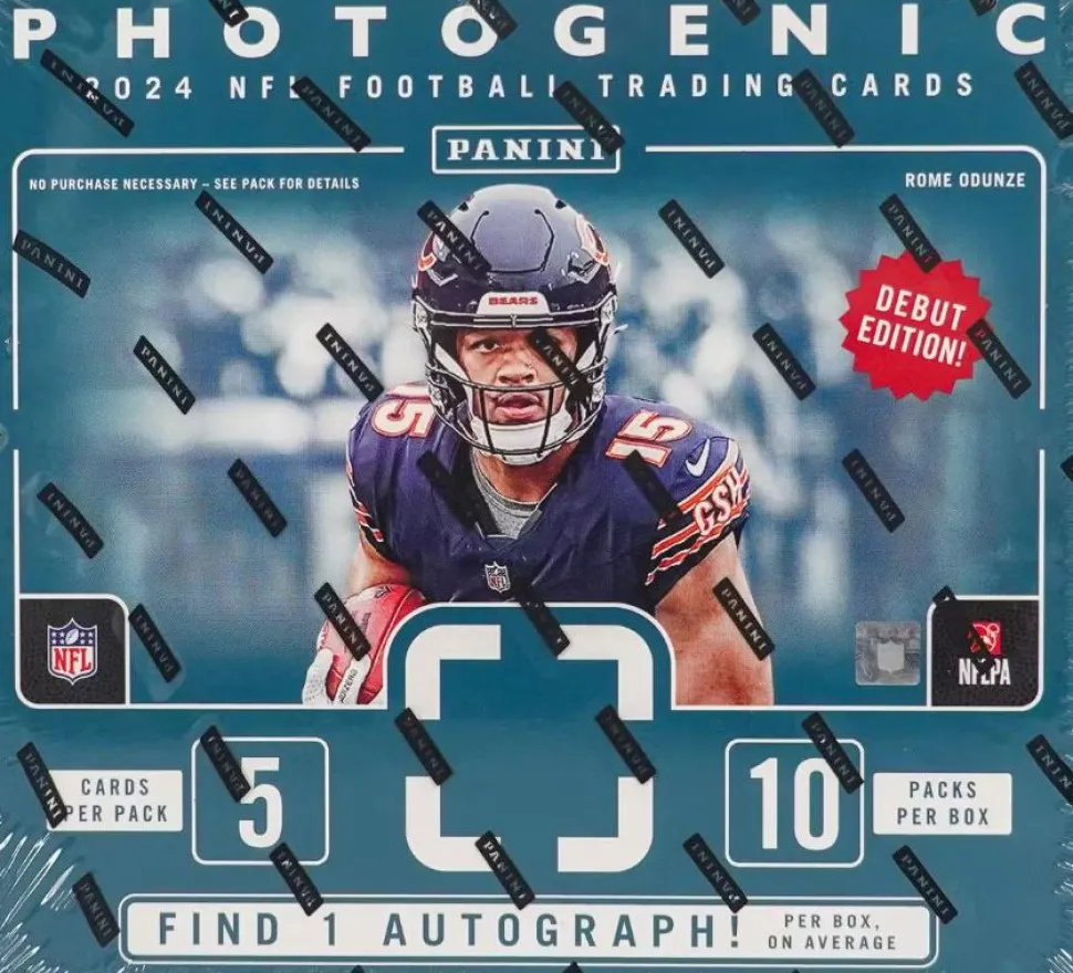 NFL Football - 2024 Panini Photogenic Football Trading Cards Hobby Box (Display of 10)