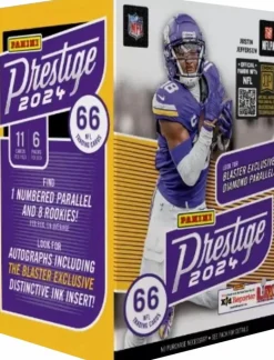 NFL Football - 2024 Panini Prestige Football Trading Cards Blaster Box (6 Packs / 66 Cards)