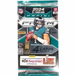 NFL Football - 2024 Panini Prizm Football Trading Cards Blaster Box (6 Packs / 24 Cards)