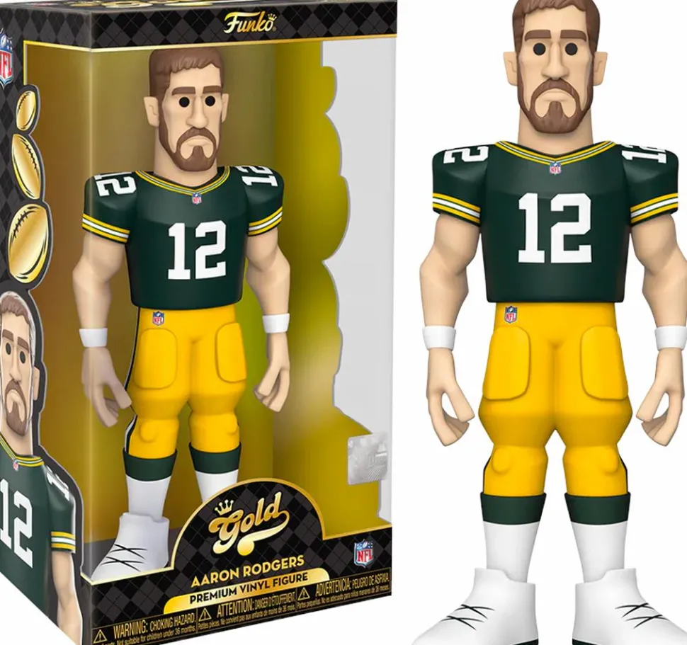 NFL Football - Aaron Rodgers Green Bay Packers 12” Gold Premium Vinyl Figure
