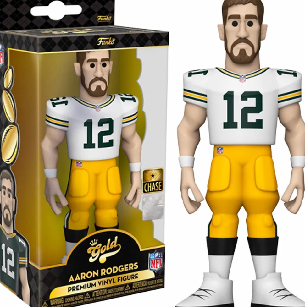 NFL Football - Aaron Rodgers Green Bay Packers 5” Gold Premium Vinyl Figure