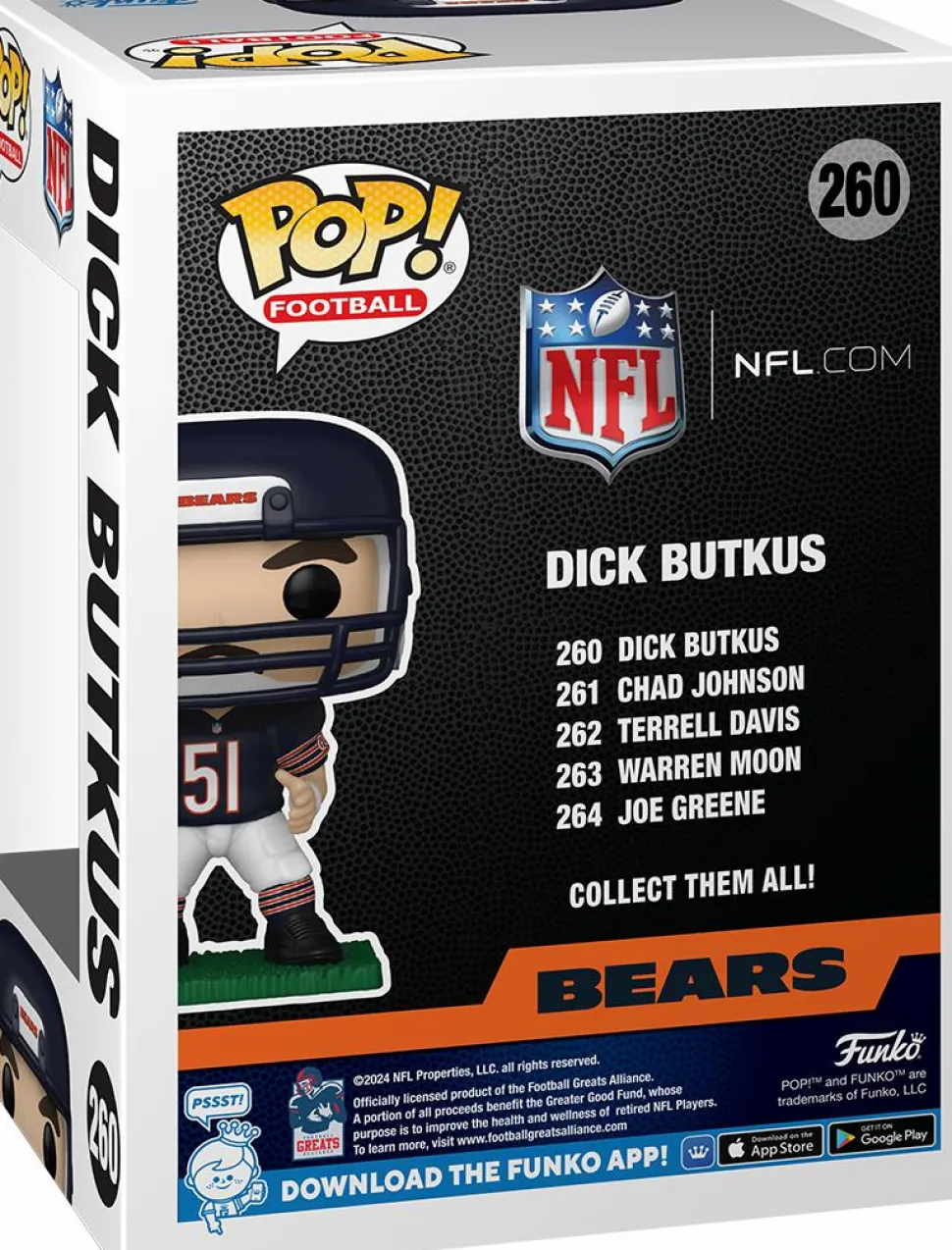 NFL Football - Dick Butkus Chicago Bears Pop! Vinyl Figures