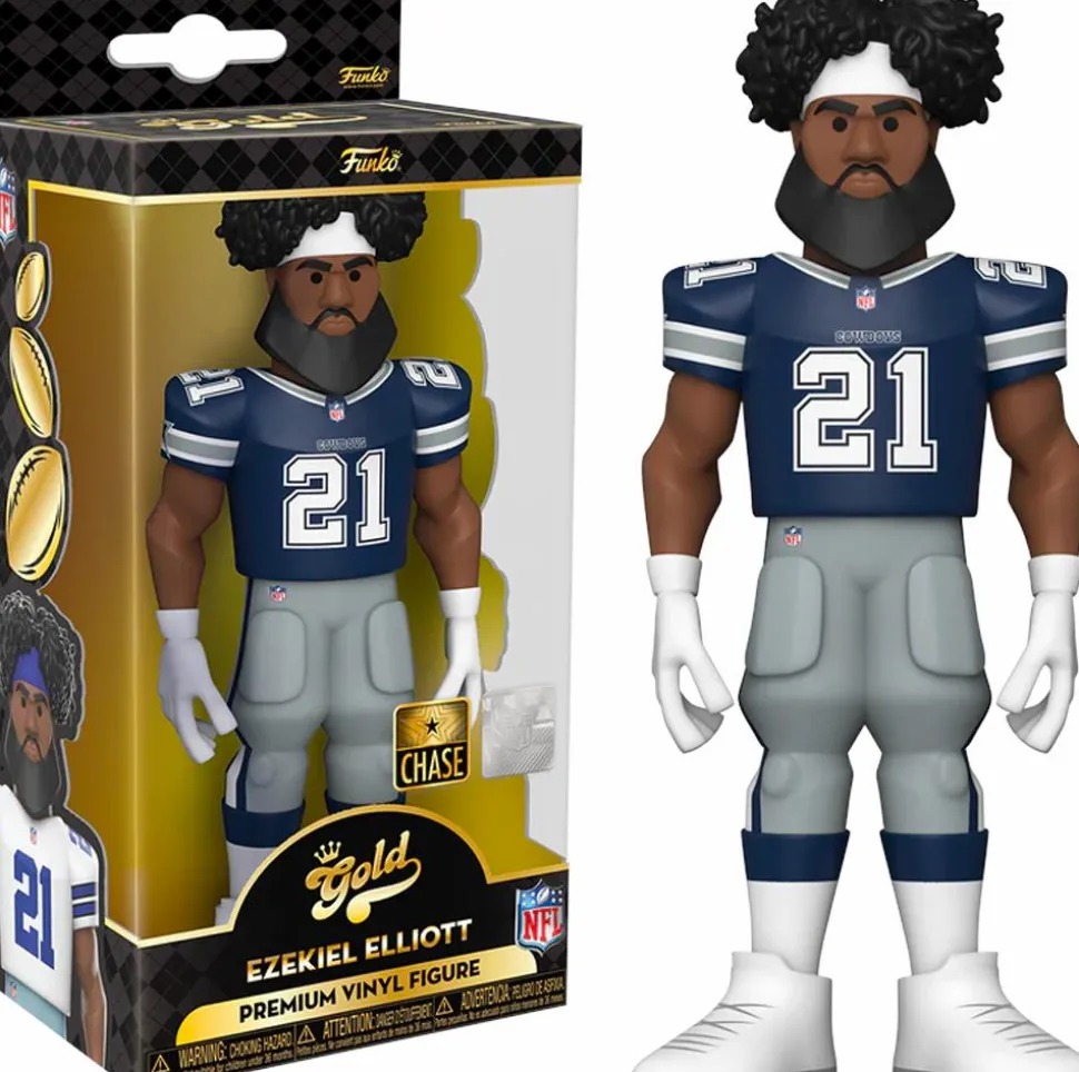 NFL: Football - Ezekiel Elliott Dallas Cowboys 5" Gold Premium Vinyl Figure