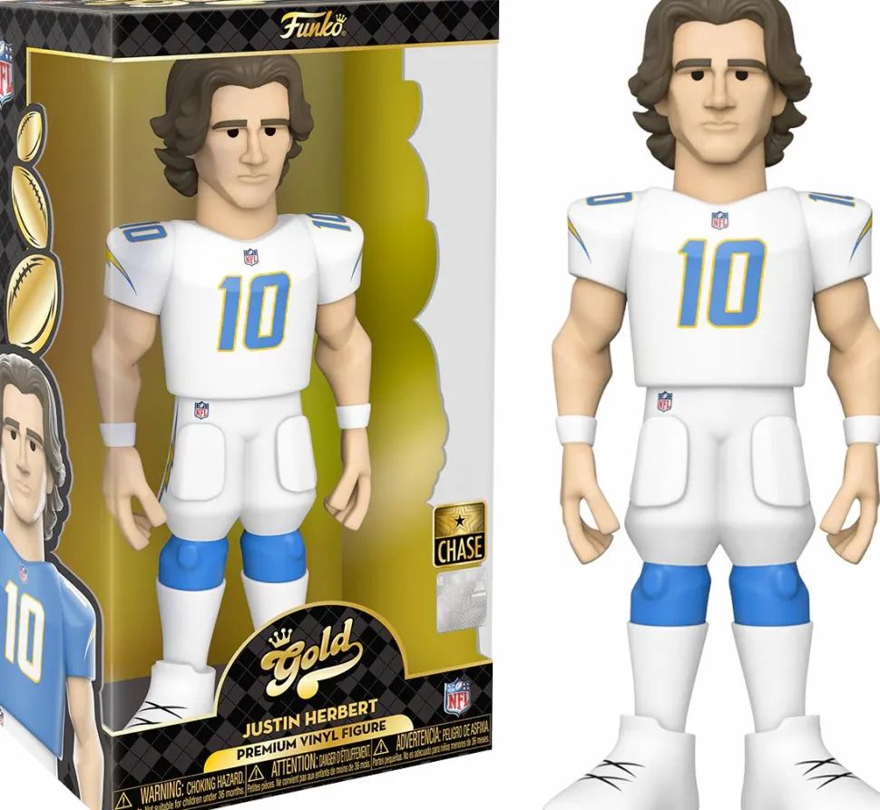 NFL Football - Justin Herbert Los Angeles Chargers 12" Gold Premium Vinyl Figure