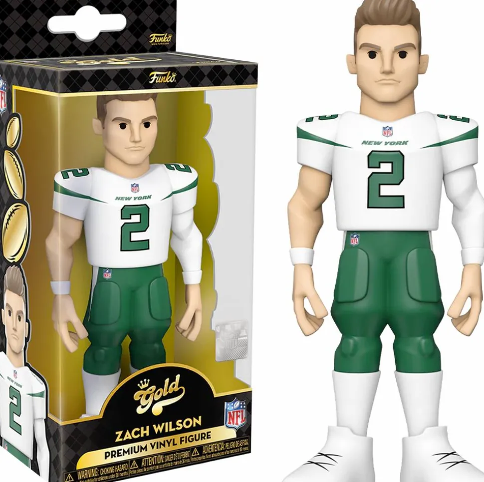 NFL Football - Zach Wilson New York Jets 5” Gold Premium Vinyl Figure