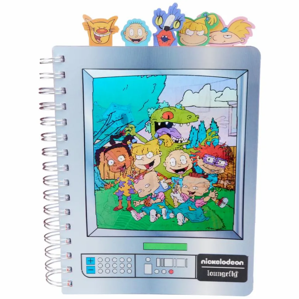 Nickelodeon - Retro TV Triple Lenticular 8" Faux Leather Spiral Tab Journal