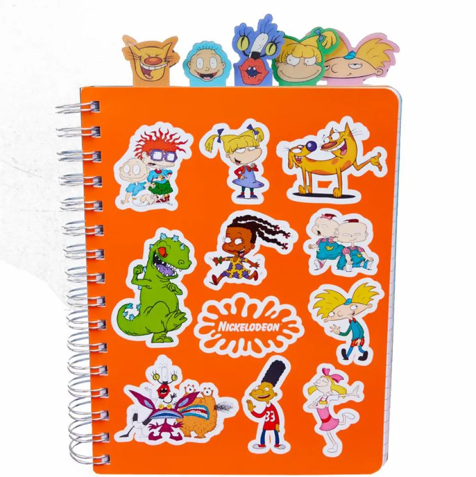 Nickelodeon - Retro TV Triple Lenticular 8" Faux Leather Spiral Tab Journal