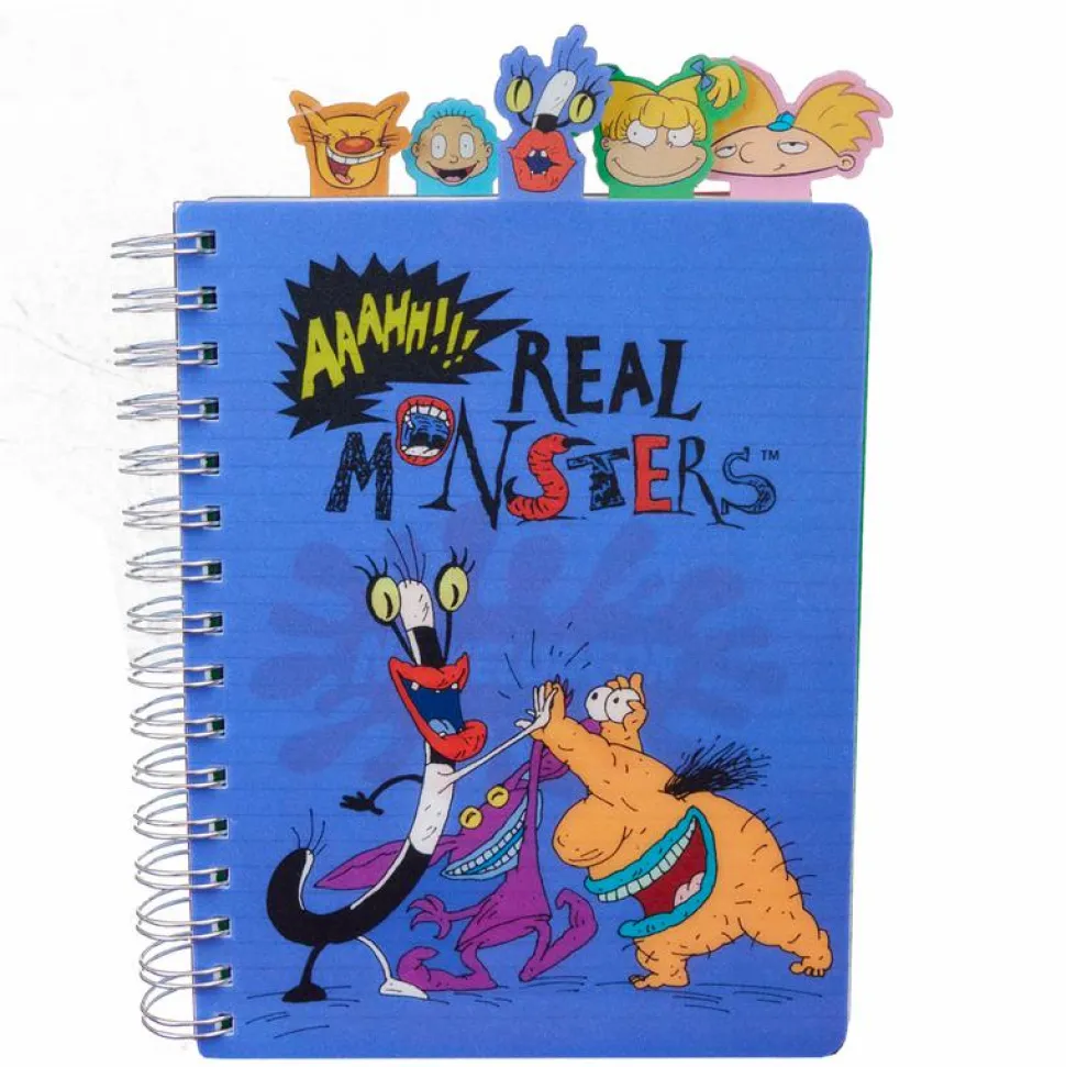 Nickelodeon - Retro TV Triple Lenticular 8" Faux Leather Spiral Tab Journal