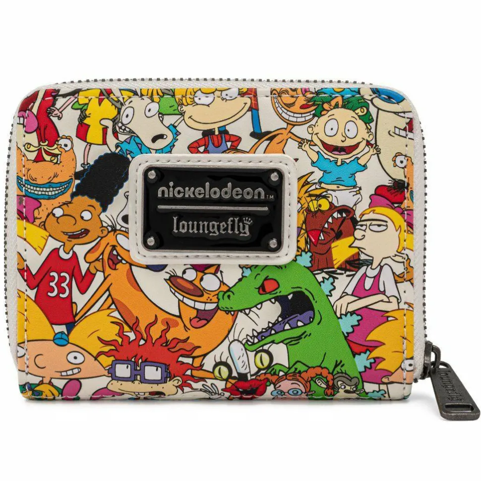 Nickelodeon - 90’s Nick Rewind Gang 5” Faux Leather Zip-Around Wallet