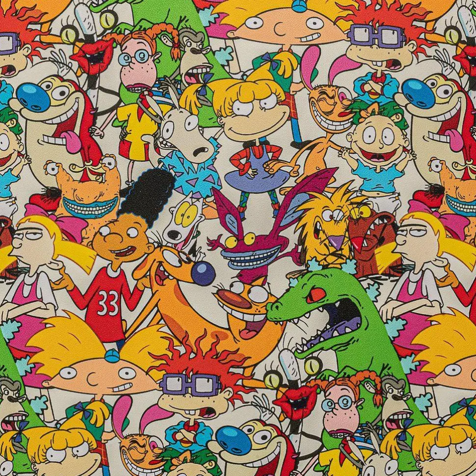 Nickelodeon - 90’s Nick Rewind Gang 5” Faux Leather Zip-Around Wallet