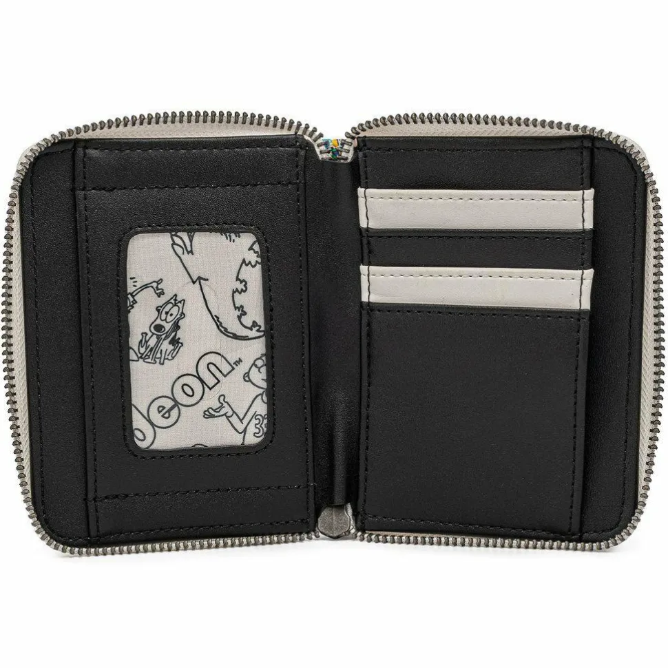 Nickelodeon - 90’s Nick Rewind Gang 5” Faux Leather Zip-Around Wallet