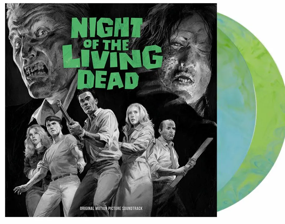Night of the Living Dead (1968) - Original Motion Picture Soundtrack 2xLP Vinyl Record (Zombie Flesh Hand Poured Coloured Vinyl)