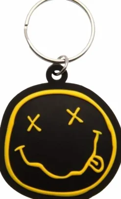 Nirvana - Smiley Face Rubber Keychain
