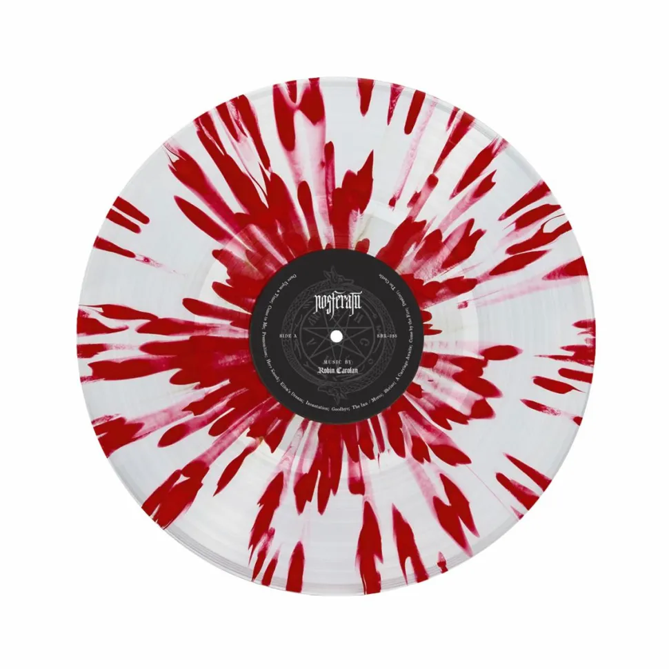 Nosferatu (2024) - Original Motion Picture Soundtrack by Robin Carolan 2xLP Vinyl Record (Waxwork Records Exclusive Clear & Oxblood Splatter Vinyl)