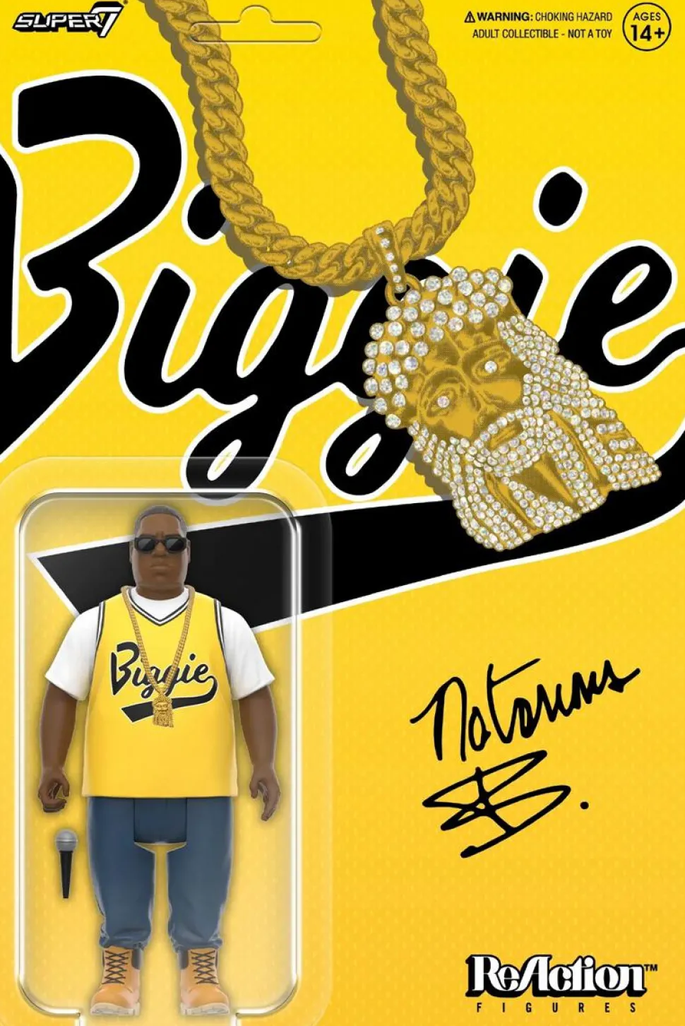 Notorious B.I.G. - Notorious B.I.G. (Yellow Jersey) ReAction 3.75" Action Figure