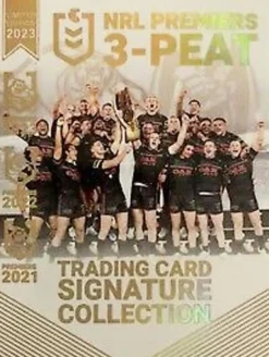 NRL Rugby League - 2023 NRL Premiers Penrith Panthers 3-Peat Signed Trading Cards Set (23 Cards)