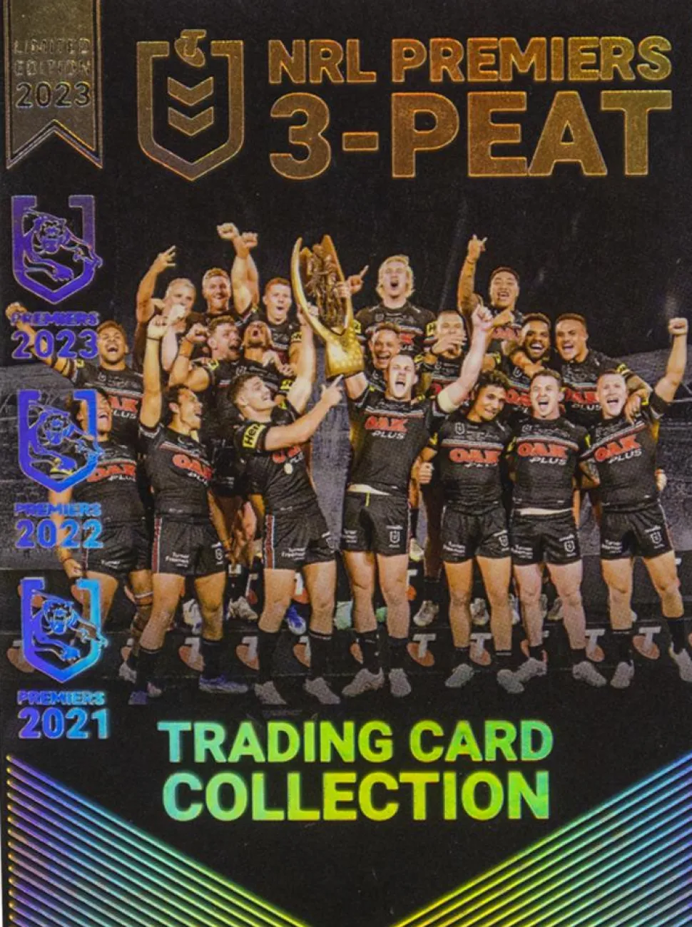 NRL Rugby League - 2023 NRL Premiers Penrith Panthers 3-Peat Unsigned Trading Cards Set (23 Cards)