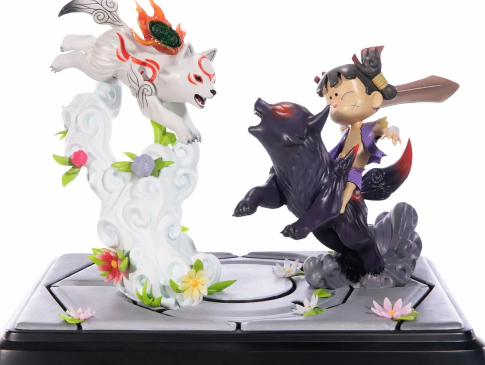 Okamiden - Chibiterasu vs. Dark Chibiterasu & Possessed Kuni 13” Statue