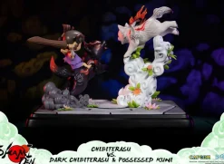 Okamiden - Chibiterasu vs. Dark Chibiterasu & Possessed Kuni 13” Statue