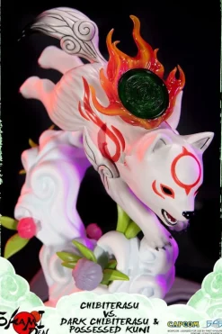 Okamiden - Chibiterasu vs. Dark Chibiterasu & Possessed Kuni 13” Statue