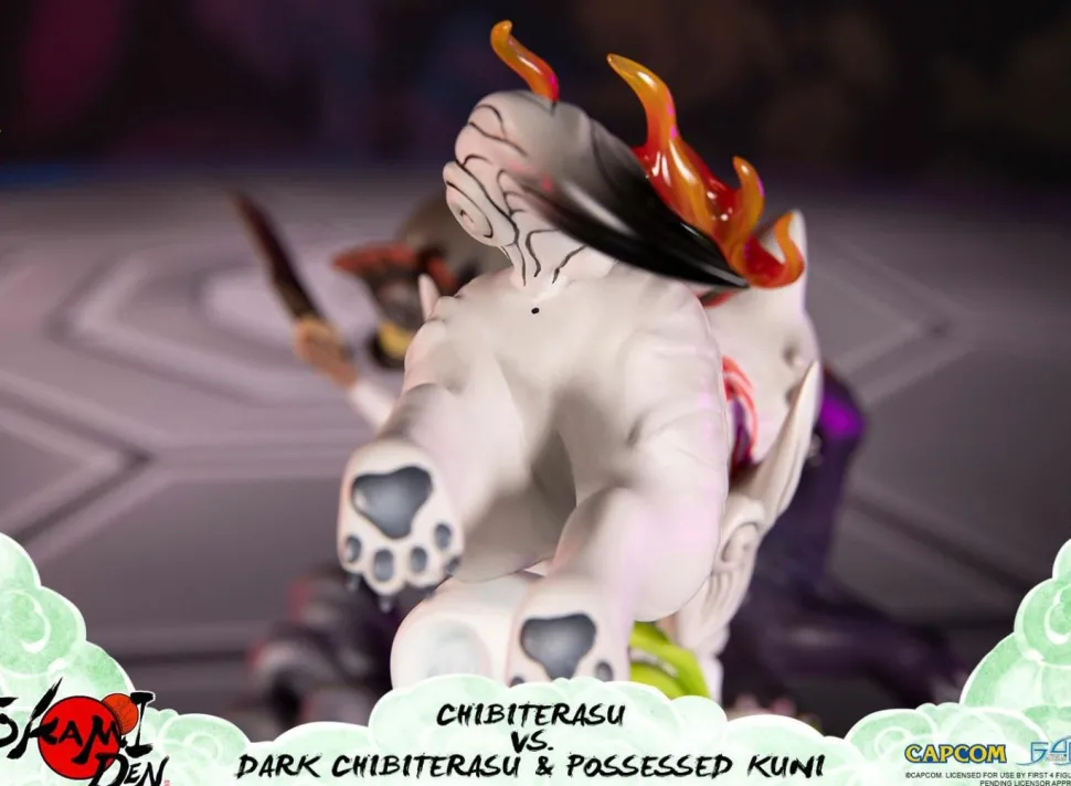 Okamiden - Chibiterasu vs. Dark Chibiterasu & Possessed Kuni 13” Statue