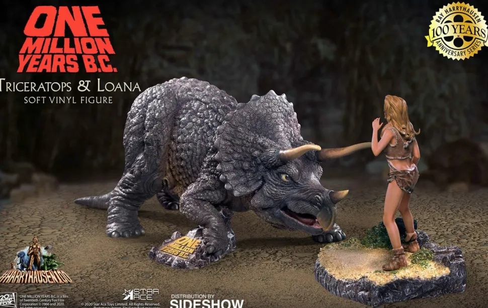One Million Years B.C. - Triceratops & Loana Vinyl Figure Set (Set of 2)
