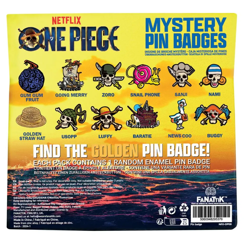 One Piece (2023) - Mystery Enamel Pin Badge Blind Box (Display of 12)