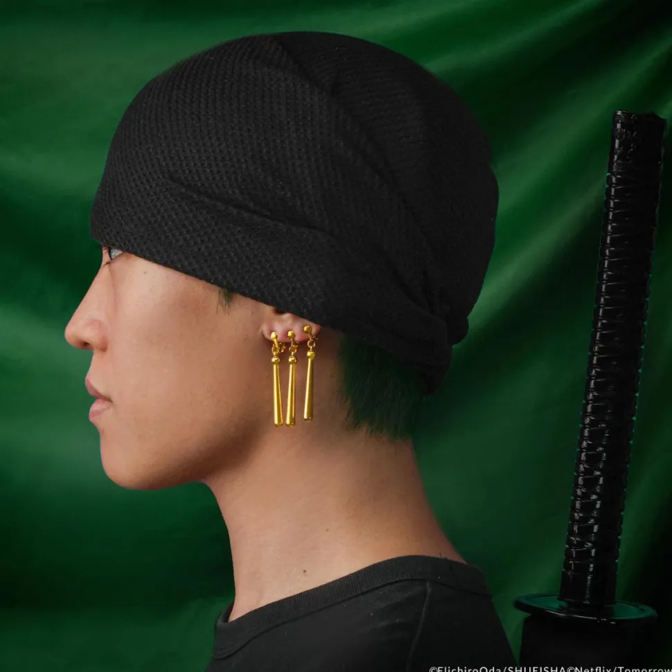 One Piece (2023) - Roronoa Zoro Bandana & Earrings Roleplay Replica Set