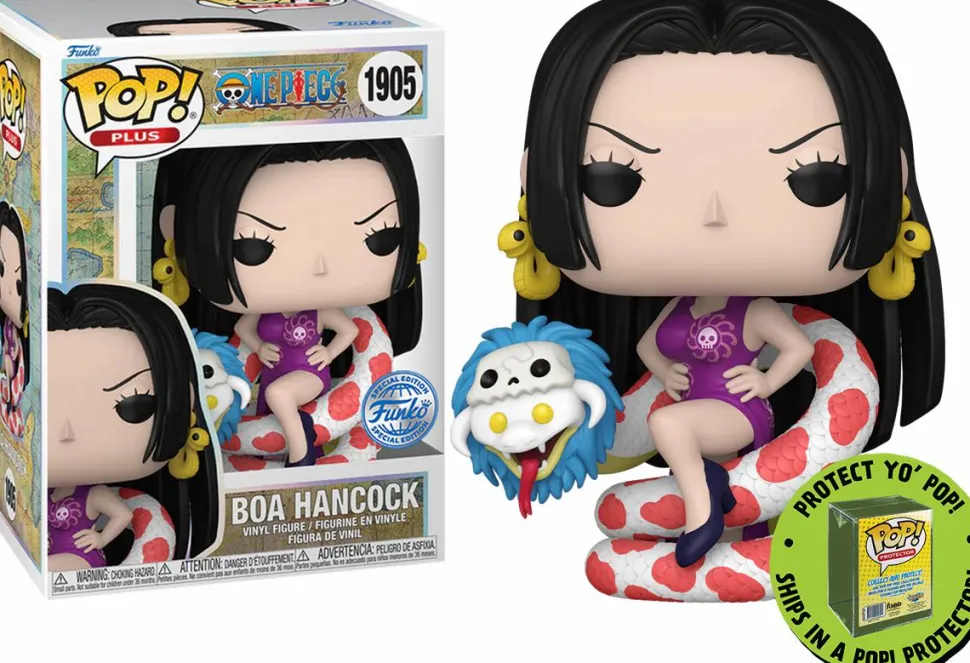 One Piece - Boa Hancock Pop! Plus Vinyl Figure in Acrylic Pop! Protector (Popcultcha Exclusive)