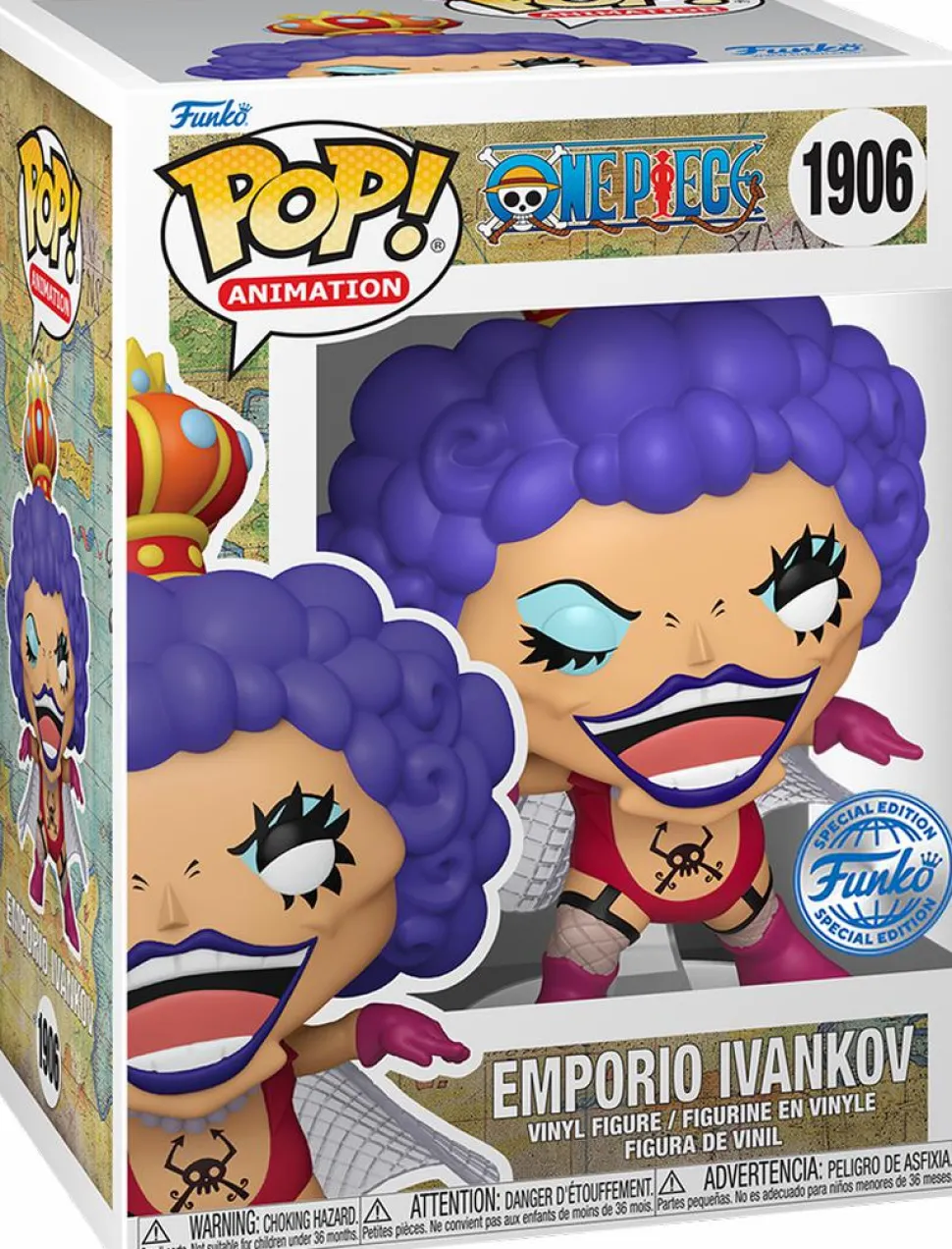 One Piece - Emporio Ivankov Pop! Vinyl Figure in Acrylic Pop! Protector (Popcultcha Exclusive)