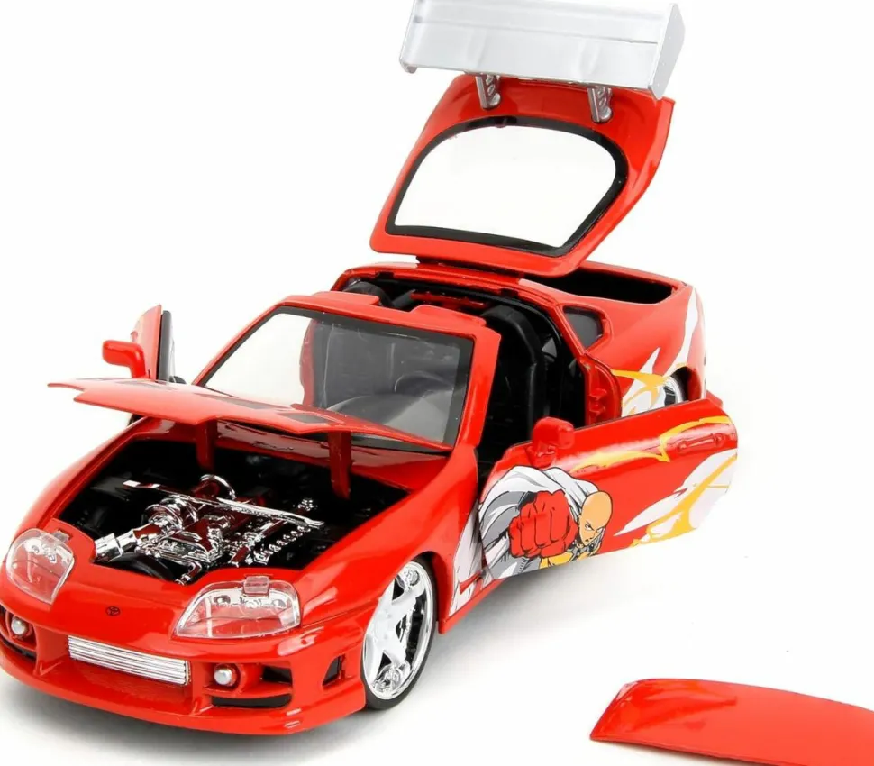 One Punch Man - Saitama & 1995 Toyota Supra 1/24th Scale Die-Cast Vehicle Replica