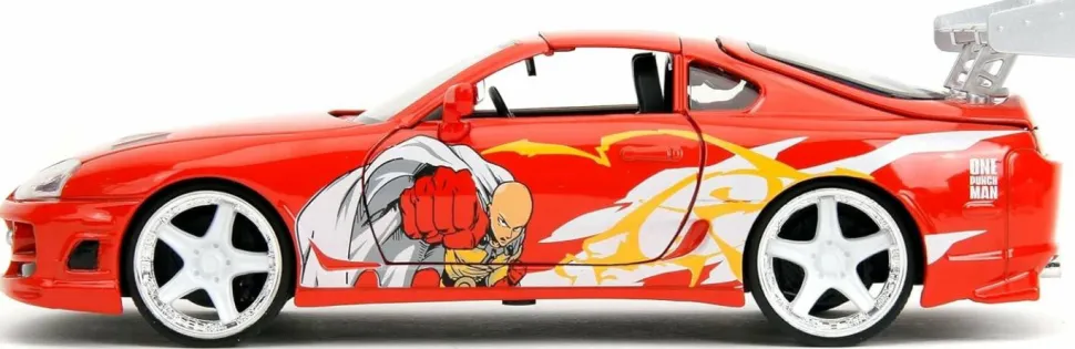 One Punch Man - Saitama & 1995 Toyota Supra 1/24th Scale Die-Cast Vehicle Replica