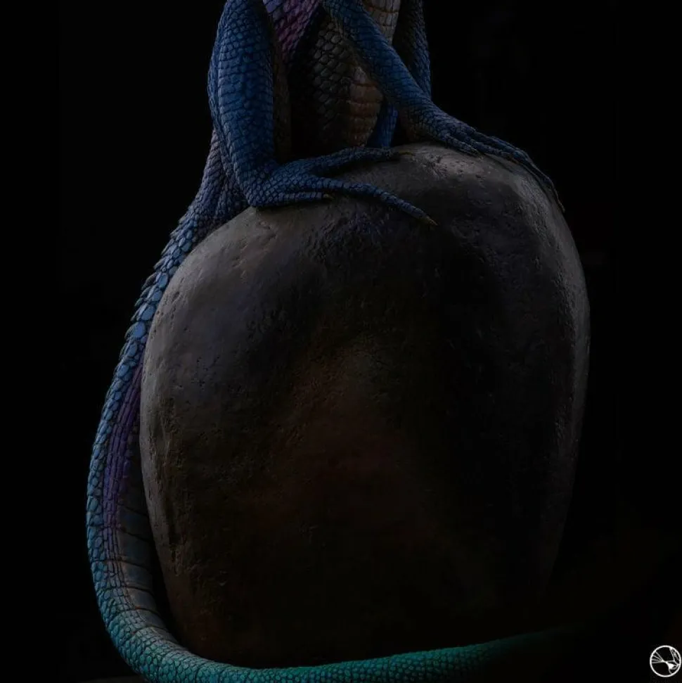 Origin - Crown Lizard 9” Statue by David Zhou