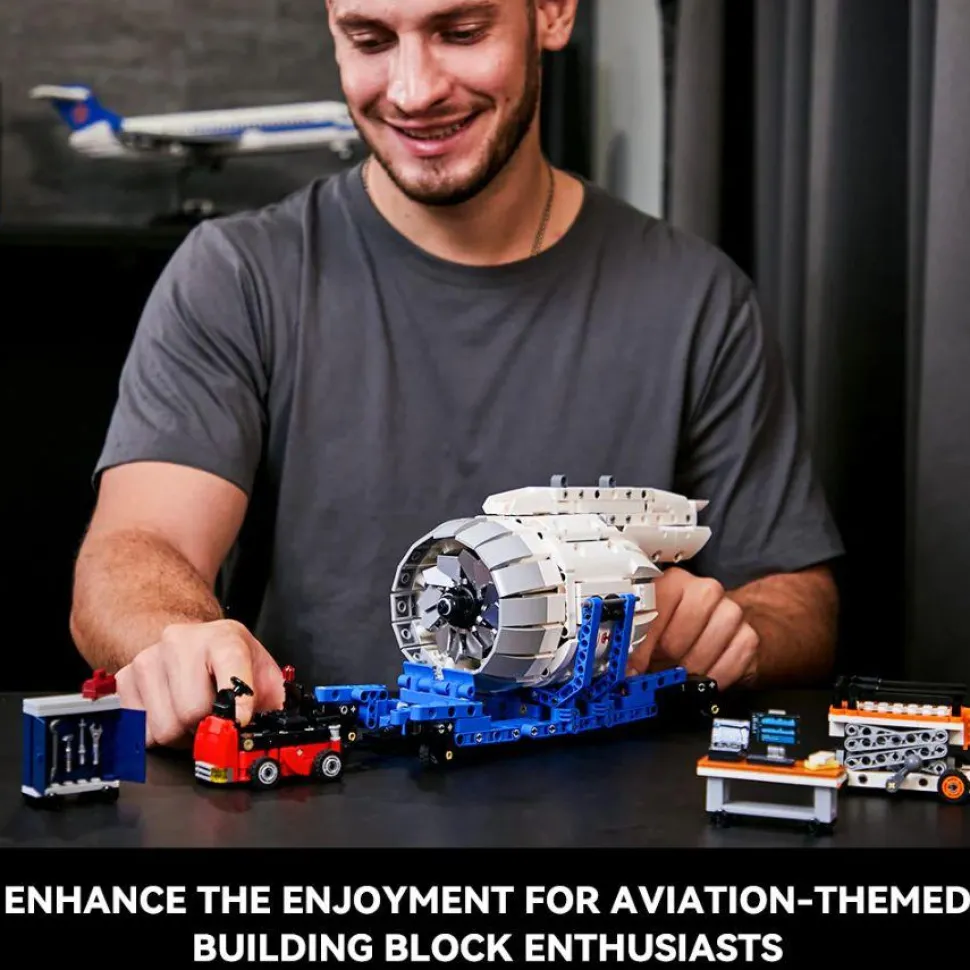Pantasy - Aircraft Engine Maintenance Workshop Joyride Series Building Block Construction Set (1815 Pieces)