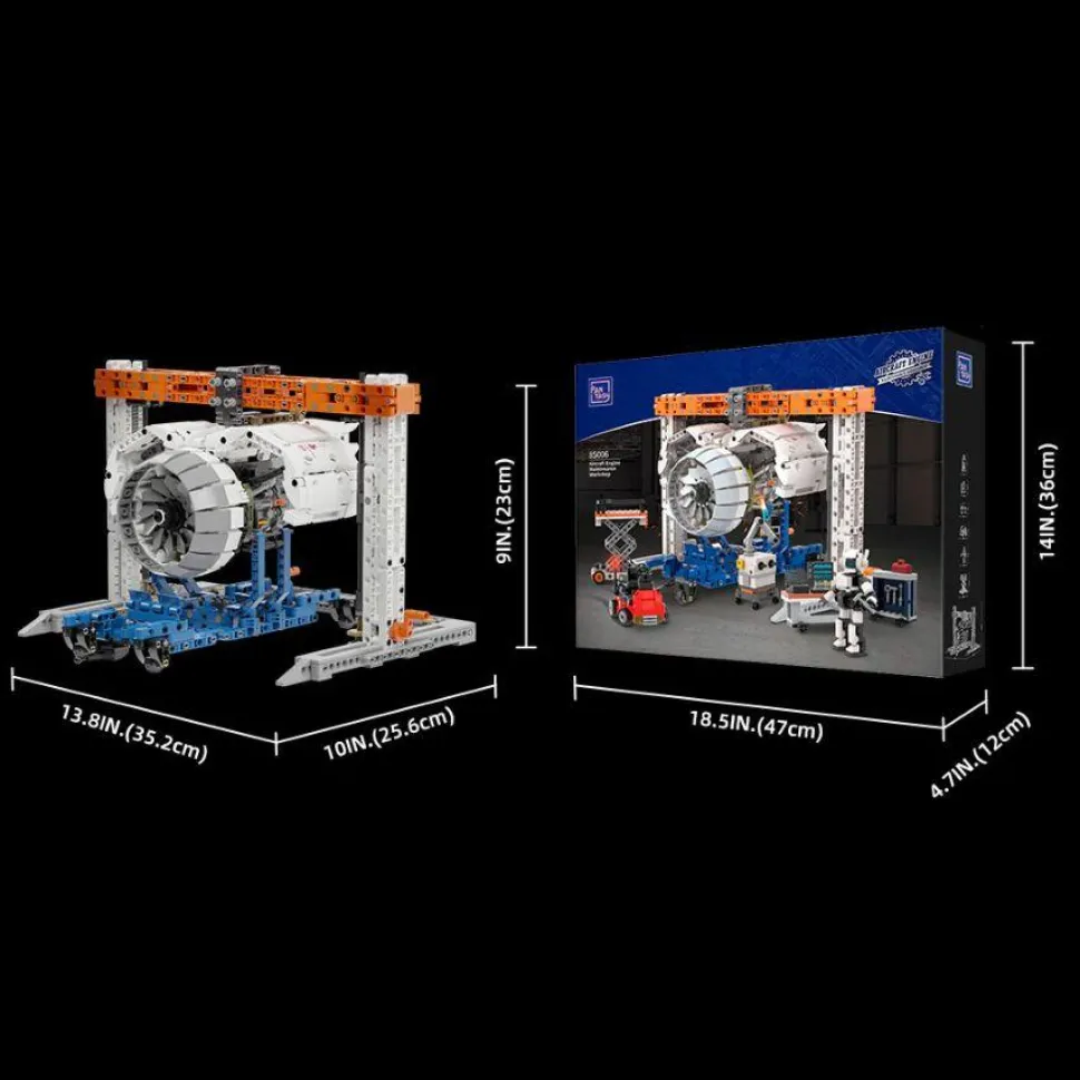 Pantasy - Aircraft Engine Maintenance Workshop Joyride Series Building Block Construction Set (1815 Pieces)