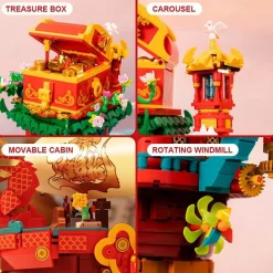 Pantasy - Chinese New Year Dragon Boat Building Block Construction Set (2154 Pieces)