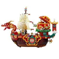 Pantasy - Chinese New Year Dragon Boat Building Block Construction Set (2154 Pieces)