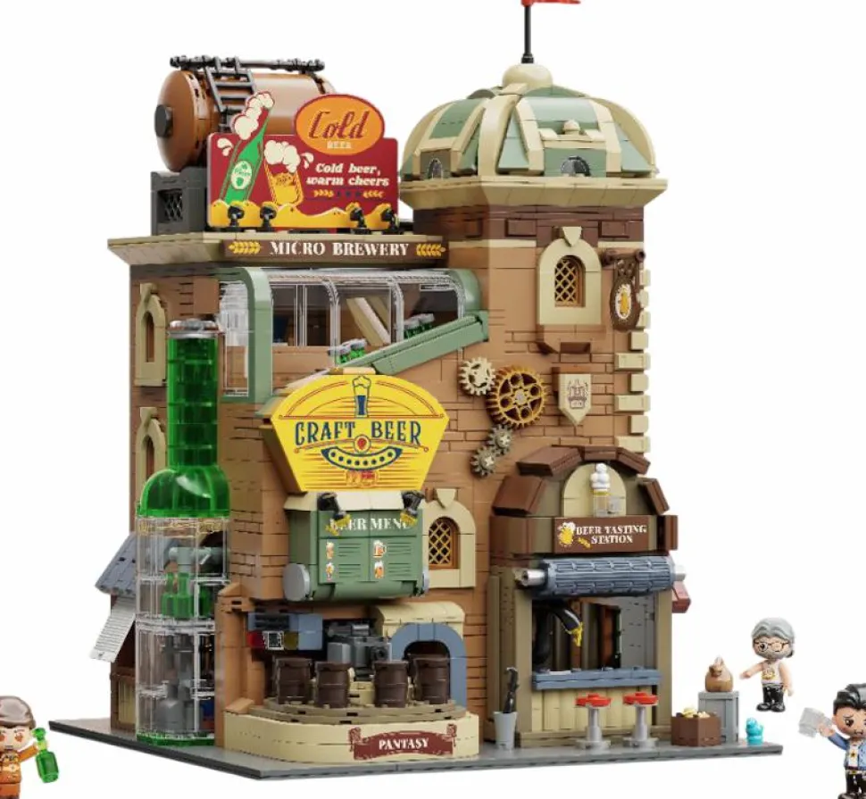 Pantasy - Craft Brewery Retro Series Building Block Construction Set (3445 Pieces)