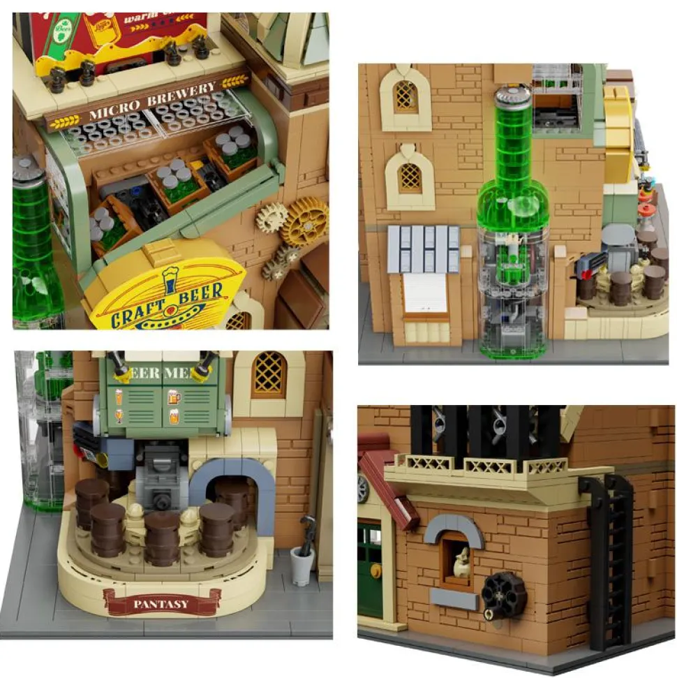 Pantasy - Craft Brewery Retro Series Building Block Construction Set (3445 Pieces)