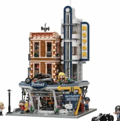 Pantasy - Motorcycle Restaurant Retro Series Building Block Construction Set