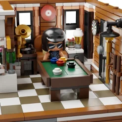 Pantasy - Motorcycle Restaurant Retro Series Building Block Construction Set