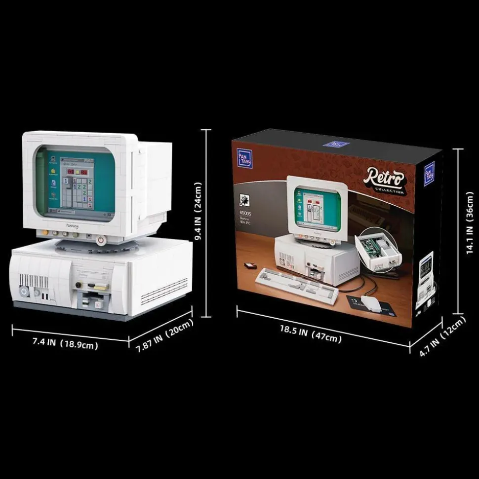 Pantasy - Retro 90s PC Retro Collection Building Block Construction Set (1946 Pieces)