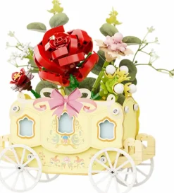 Pantasy - Rose Cart Flower Series Building Block Construction Set (264 Pieces)